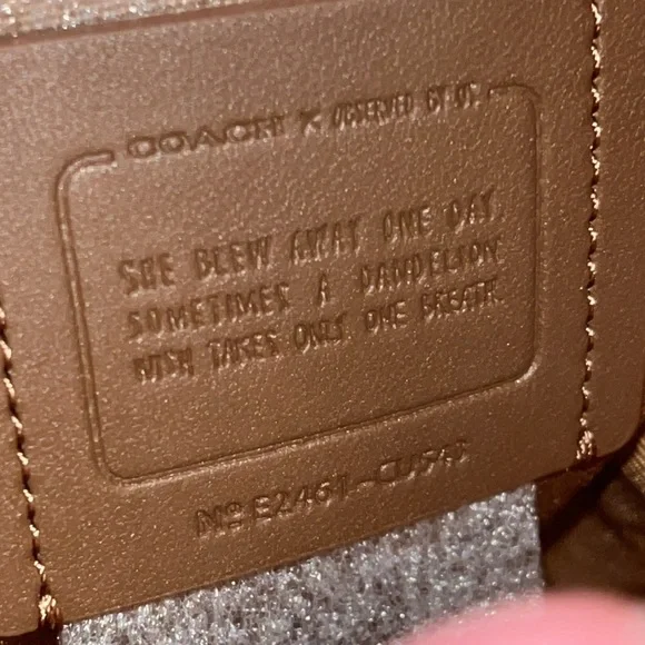 Coach Tan Crossbody Bag with Colorful Mushroom Design - Picture 8 of 16